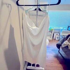 White slinky dress - perfect for bachelorette